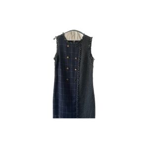 Tweed Navy sleeveless dress